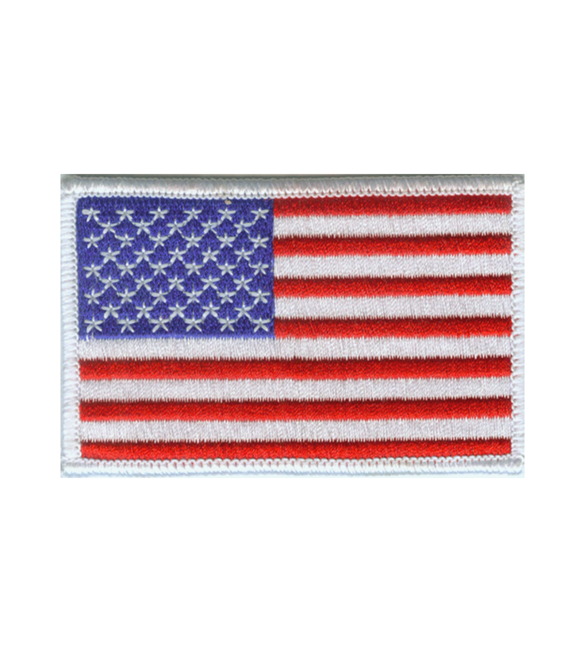 White Border US Flag Patch