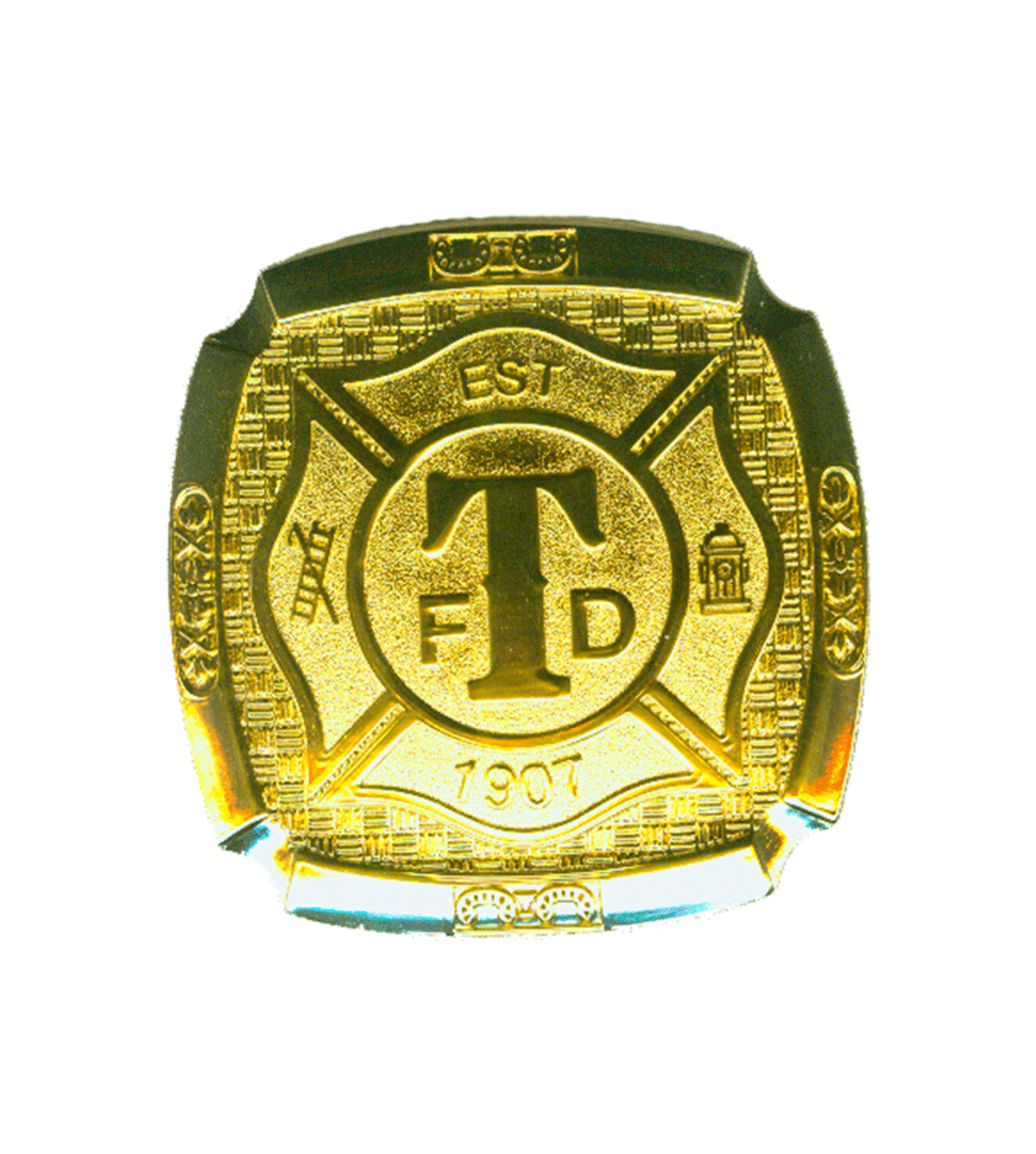 Turlock Fire Gold Belt Buckle